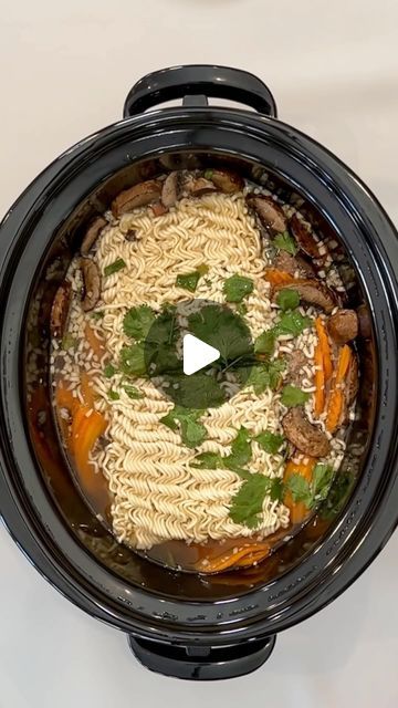 Jacky Has Fun on Instagram: "Delicious Ramen Soup #ramen #slowcooker #crockpot #deliciousfood #dinnerideas #soup #soupseason #ramennoodles #recipeideas" Ramen In Crockpot, Crock Pot Ramen, Crockpot Ramen, Ramen Noodle Soup Recipes, Slow Cooker Ramen, Ramen Noodle Recipes Soup, Delicious Ramen, Soup Ramen, Top Ramen