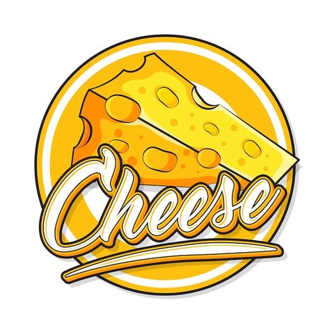 Grocery Store Logo, Cheese Logo, Cheese Cartoon, Cheese Design, Cartoon Food, Cheese Food, Store Logo, Food Branding, Food Logo