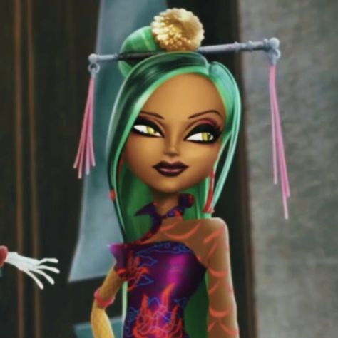 Jinafire Long Icon, Jinafire Long, Monster High, Green, Hair, Blue