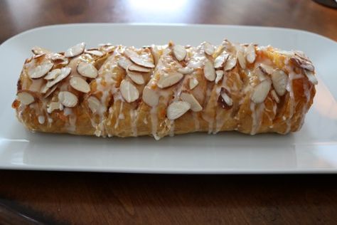 Almond Pastry Braid Recipe Layered Potatoes, Puff Pastry Braid, Pastry Braid, Almond Pastry, Layered Potato, Hot Dish, Frozen Puff Pastry, Puff Pastry Sheets, Pastry Sheets