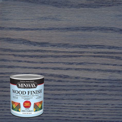 Slate Blue MW1080 Color Chip | Minwax Minwax Wood Stain, Minwax Colors, Interior Wood Stain, Solid Stain Colors, Wood Stain Colors, Lake Cabin, Water Based Stain, Blue Stain, Color Chip