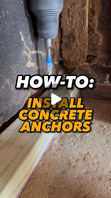 Project Junkeez on Instagram: "🔨 Learn how to install concrete anchors with wedge anchors for your next DIY project! Follow these easy steps for a strong and secure installation. #DIY #Construction #HomeImprovement #ConcreteAnchors #WedgeAnchors #HowTo #Tutorial #Handyman #cozyathome #smarthome #organizedhome #diydecor #easyhacks" 2x4 Wood, Concrete Anchors, Anchor Bolt, Concrete Footings, Cement Wall, Wood Studs, Wall Anchors, Diy Hacks, Concrete Wall