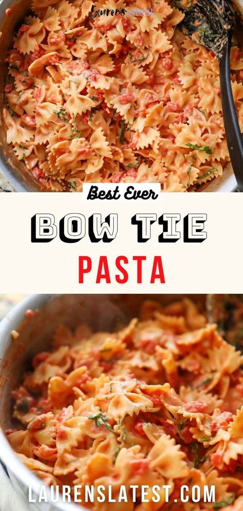 Bow Pasta Recipes, Bow Tie Pasta Recipes, Bow Tie Pasta Recipe, Tomato Parmesan, Bow Tie Pasta, Easy Pasta Dinner, Healthy Chicken Breast, 20 Minute Recipes, Parmesan Sauce