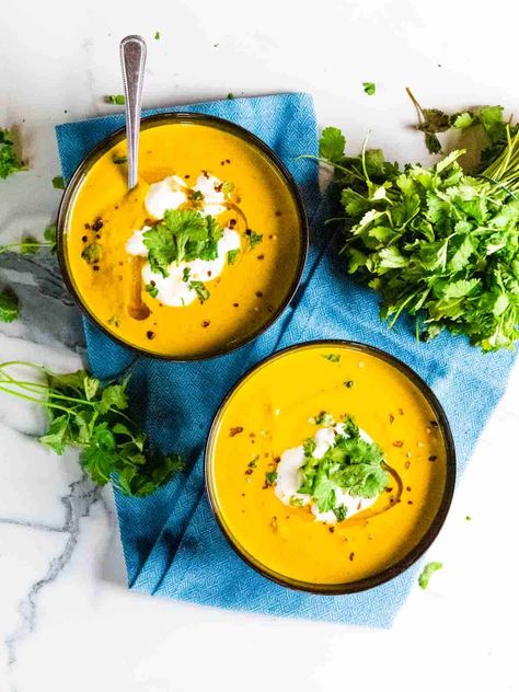 Easy Creamy Carrot and Courgette Soup Recipe {Zucchini} Canned Mackerel Recipes, Courgette Soup Recipe, Smoked Mackerel Salad, Tahini Salad Dressing, Roasted Vegetable Soup, Ramekin Dishes, Mackerel Recipes, Low Fat Cheese, Soup Maker