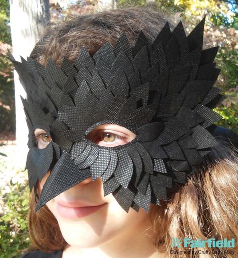 If you're all grown up like me, you might have some awesome Halloween party to attend...or at least want to wear something neat while handin... Bird Costumes, Raven Mask, Bird Makeup, Crow Mask, Crow Costume, Bird Mask, Bird Costume, Bird Masks, Diy Kostüm