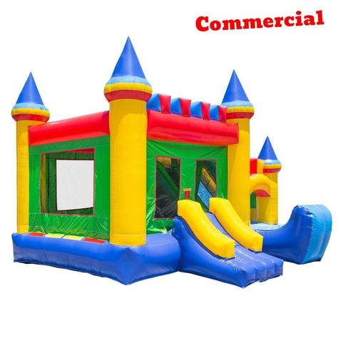 Commercial Bouncing Castle Jumper Slide Park Kids Activity Center Blower Yard HQ #CommercialBouncingCastle Bouncing Castle, Coachella Birthday, Castle Bounce House, House With Slide, Kids Activity Center, Bounce House With Slide, Jumping Castle, Disney Incredibles, Bouncy House