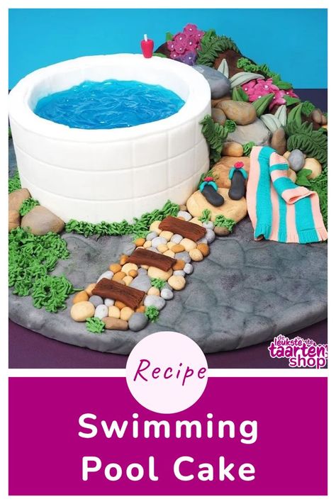 Pool Themed Party, Pool Birthday Cakes, Swimming Pool Cake, Pool Cake, Summer Cake, Pool Birthday, Summer Cakes, Delicious Cake Recipes, Summer Pool