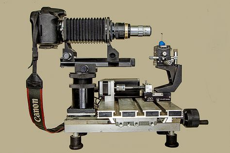 The main differences with the previous version are: - higher stiffness of the camera support - Improvement of the positioning system - acquisition stack sequence automated with Arduino - whole process controlled by PC To simplify the realization and considering that it is intended for a studio-system I have chosen to control everything from PC and not locally STACKARDUINO (control program for Heasy Driver and A-4988) and stack.ino (sketch for ARDUINO) can by downloaded from: www.dropbox.... Macro Photography Setup, Macro Photography Equipment, Macro Photography Art, Macro Lens Photography, Foto Macro, Microscopic Photography, Micro Photography, Photo Macro, Camera Design