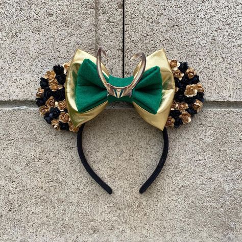 Loki Disney Ears, Loki Mickey Ears, Disney Ear Ideas, Marvel Mickey Ears, Disney Outfits Women, Marvel Girl, Disney Wear, Diy Disney Ears, Diy Mickey Ears