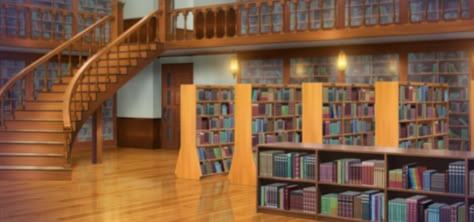 Anime Library Background, Anime Library, Library Background, Gacha Background, Gacha Backgrounds, Episode Backgrounds, Animation Background, Club Design, Art Model