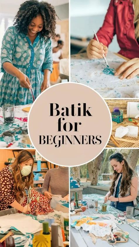 Batik Kit for Beginners: Everything You Need to Start Batiking 6 How To Do Batik At Home, Diy Batik Fabric, How To Make Batik Fabric, Batik Diy Ideas, Tempera Batik, Modern Batik Pattern, Batik Tutorial, Batik Diy, Bandanas Diy