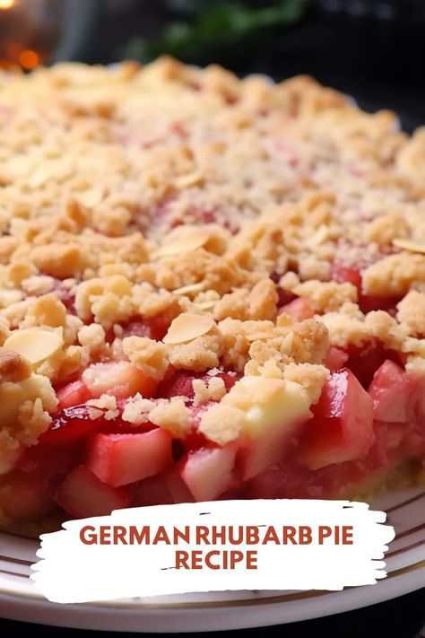 German Rhubarb Pie Recipe – Hungarian Chef Rhubarb Meringue Pie, Traditional German Desserts, Rhubarb Pie Recipe, Rhubarb Meringue, Rhubarb Recipes Pie, Freeze Rhubarb, German Desserts, Sweet White Wine, Rhubarb Pie