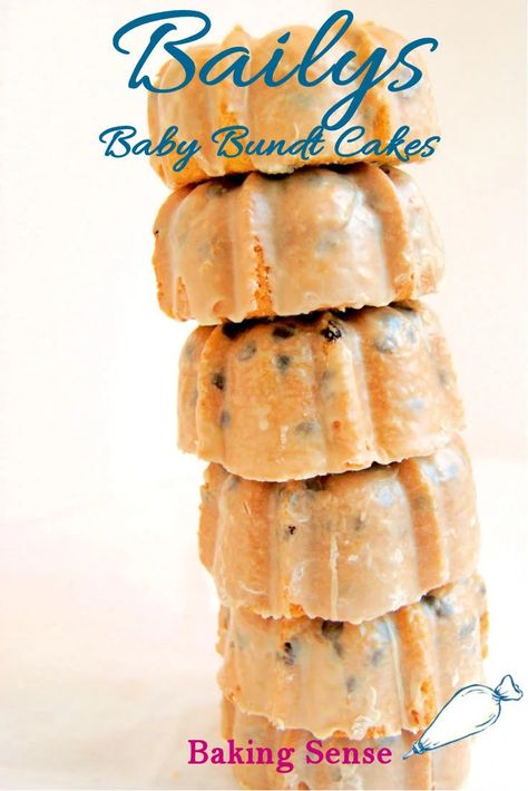 Baileys Irish Cream Bundt Cakes Baileys Flavor, Torte Recipes, Mini Bunt Cake, Mini Bundt Cakes Recipes, Baileys Recipes, Buckwheat Cake, Nothing Bundt Cakes, Mini Bundt, Loaf Cakes