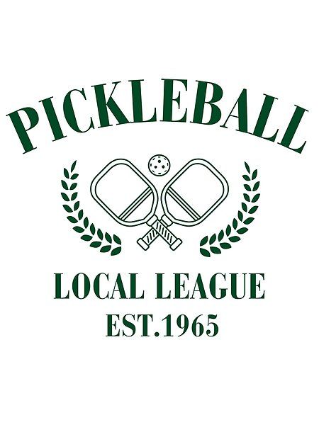 Pickle Ball Local League Est. 1965 by SarBech | Redbubble Pickle Ball Graphics, Pickle Ball Paddle Design, Pickle Ball Shirt, Pickleball Logo Design, Pickle Ball Aesthetic, Pickle Logo, Vintage Pickleball, Pickle Party, Homemade Xmas Gifts