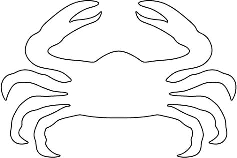 Use The Printable Pattern For Crafts, Creating Stencils, - Outline Of A Crab (550x425) Crab Template, Crab Outline, Crab Stencil, Felt Patterns Free, Crab Clipart, Beach Stencils, Under The Sea Decorations, Sea Decor, Free Stencils