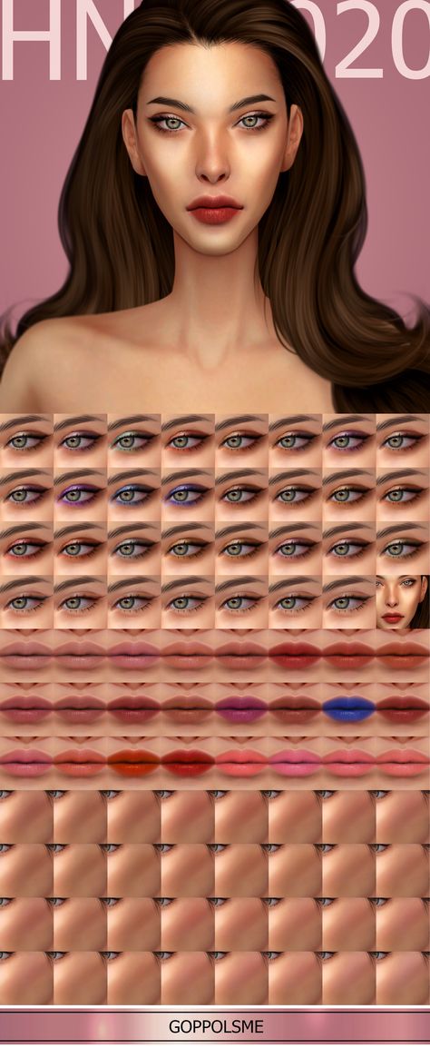 Sims 4 Goppols Me, Sims 4 Makeup Patreon, Ts4 Cc Makeup, Sims 4 Makeup, 2020 Makeup, Disney Castle, Ts4 Cc, New Year Gift, Makeup Set