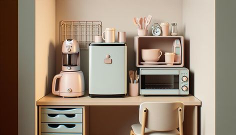 Compact and energy-efficient, these affordable small appliances are must-haves for a functional and convenient dorm room kitchen setup.

#KitchenToolsandGadgets Dorm Room Kitchen, Kitchen Setup, Compact Appliances, Store Snacks, Energy Efficient Appliances, Essential Kitchen Tools, Compact Refrigerator, Compact Kitchen, Dorm Room Essentials