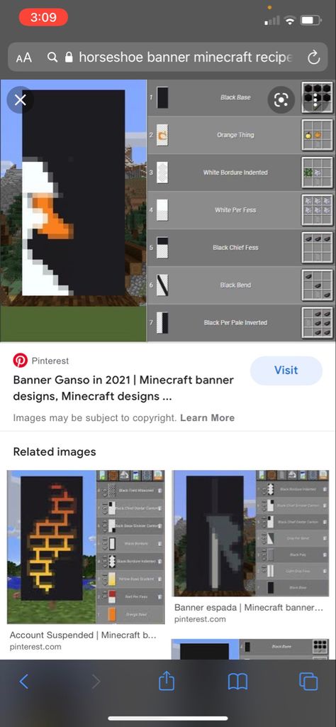 Goose Banner Minecraft, Minecraft Decoration Ideas, Mc Banner, Minecraft Food, Rumah Minecraft Sederhana, Minecraft Images, Minecraft Banner Designs, Minecraft House Plans, Minecraft Banners