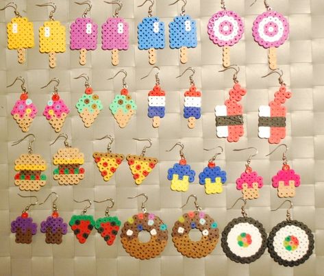 Perler Earrings, Sushi Nigiri, Hamma Beads Ideas, Easy Perler Bead Patterns, Perler Creations, Melty Bead Patterns, Easy Perler Beads Ideas, Hamma Beads, Hama Beads Design