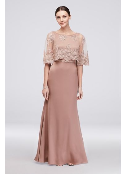 Modern Filipiniana Dress, Lace Capelet, Mothers Gowns, Dresses Knee Length, Filipiniana Dress, Nikah Dress, Rose Gold Dress, Mother Of The Bride Dresses Long, Kebaya Dress