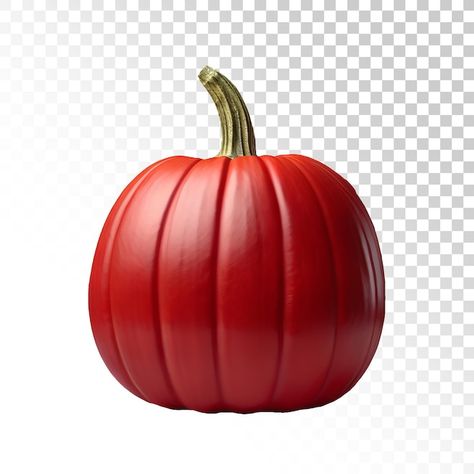 Red Pumpkin, Red Pumpkins, Graphic Resources, White Background, Green, Red, White