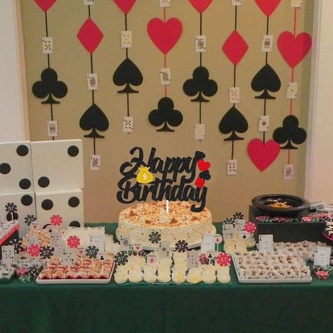 Casino Theme Cake, 21st Birthday Vegas, Deco Violet, Poker Cake, Casino Birthday Party, Vegas Theme Party, Women Event, Casino Birthday, Casino Theme Party Decorations