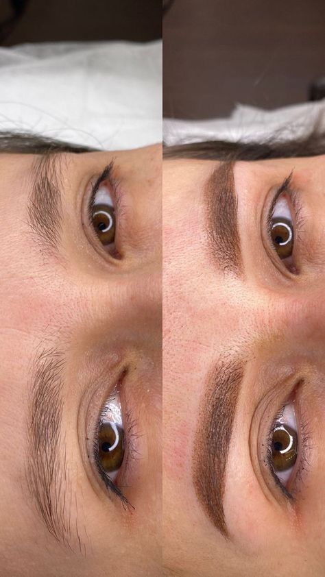 Permanent Brows, Pmu Brows, Lip Permanent Makeup, Ombre Eyebrows, Hair Salon Marketing, Instagram Feed Planner, Eyebrow Design, Brow Tattoo, Permanent Makeup Eyebrows