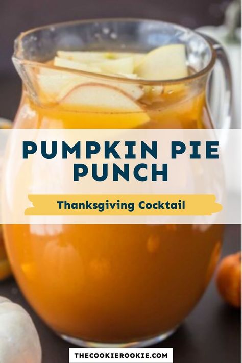 Pumpkin Beverages Alcohol, Fall Drink Punch, Apple Pie Punch Alcoholic, Pumpkin Pie Drinks Alcohol, Pumpkin Punch Recipe, Crockpot Drink Recipes, Pumpkin Alcohol Drinks, Pumpkin Drinks Alcoholic, Thanksgiving Punch With Alcohol