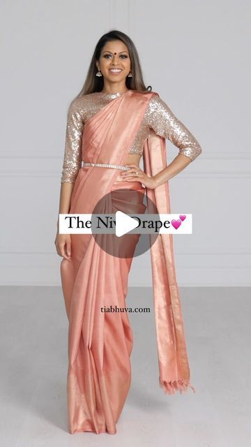 TiaBhuva.com | Saree Silhouette on Instagram: "The Nivi Drape - Save it and try it later✨

#sareetutorial #tutorial #weddingoutfit #reels #reelitfeelit #weddingsarees #sareelove #sareelover #saree #nivi #nividrape" Saree Tutorial, Saree Silhouette, Saree Draping, Drape Saree, Saree Wedding, Try It, Wedding Outfit, Indian Fashion, Saree