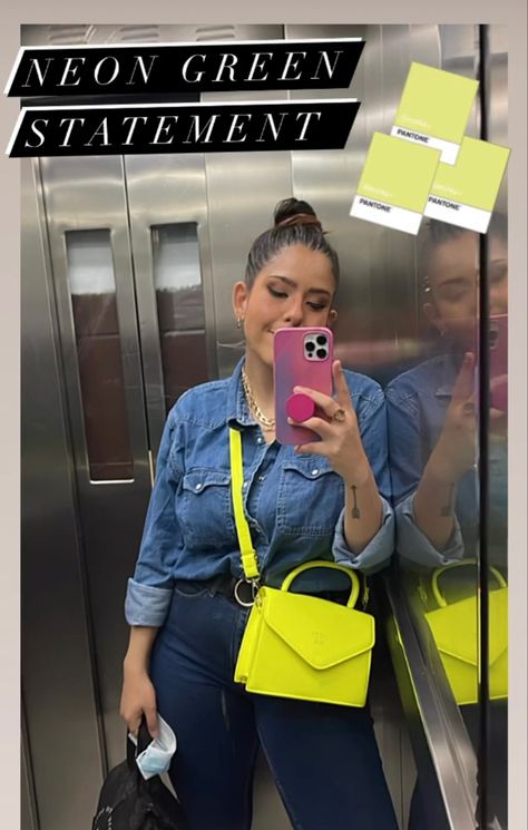 Green Neon Bag Outfit, Neon Green Purse Outfit, Neon Green Handbag Outfit, Neon Yellow Bag Outfit, Neon Yellow Purse Outfit, Neon Purse Outfit, Lime Green Purse Outfit, Lime Bag Outfit, Neon Bag Outfit