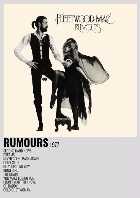 Fleetwood Mac Rumours, Rumours Album, Fleetwood Mac Rumors, Go Your Own Way, Shes Amazing, Artist Album, Fleetwood Mac, Stevie Nicks, Room Posters