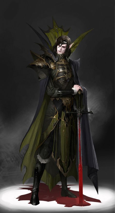 ArtStation - VAMPIRE KNIGHT, ha-y Character Concept Design, Mtg Altered Art, Dungeons And Dragons Classes, Character Inspiration Male, Knight Art, Fantasy Races, Vampire Knight, Dungeons And Dragons Characters, Fantasy Concept Art