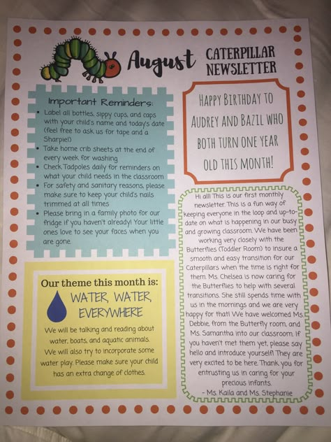 Infant Room Preschool Newsletter Infant Room Set Up, Infant Newsletter Ideas, Preschool Infant Room, Childcare Newsletter Ideas, Infant Room Themes Classroom Decor, Infant Daycare Ideas, Preschool Newsletter Ideas, Infant Room Themes, Infant Teacher Ideas Classroom