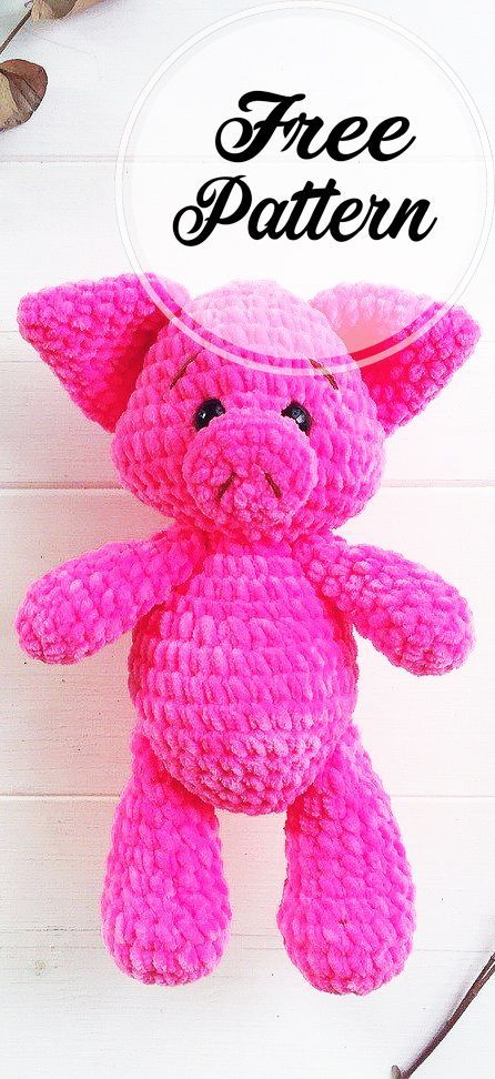 Free and Sweet Crochet Amigurumi pig Pattern Pink Colored | Amigurumiforum Pig Pattern, Crochet Pig, Easy Crochet Animals, Crochet Teddy Bear Pattern, Confection Au Crochet, Crochet Animals Free Patterns, Crochet Amigurumi Free Patterns, Crochet Simple, Crochet Amigurumi Free