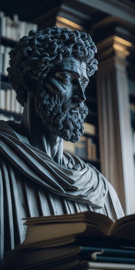 Marcus Aurelius Wallpaper Aesthetic, Stoic Sculptures, Ancient Philosophy Aesthetic, Epictetus Wallpaper, Marcus Aurelius Wallpaper, Philosopher Aesthetic, Stoicism Aesthetic, Marcus Aurelius Art, Stoicism Wallpaper