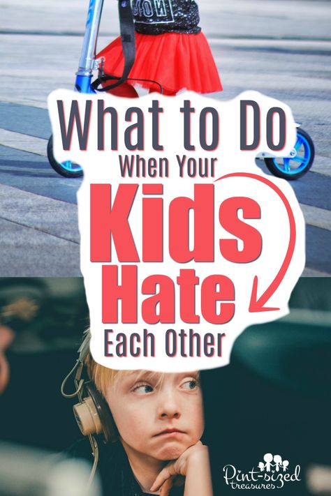 Maybe hate is too strong a word, maybe we should say when your children really dislike each other. Here are some helpful tips to get your children playing together and loving each other. It takes time and work on both our part and theirs but we can help cultivate a loving relationship between our children. #parenting #momlife #inspirational #relationships #siblings #motherhood #parentinghacks #pintsizedtreasures Mommy Things, Motherhood Tips, Family Tips, Better Mom, Parenting Resources, Tantrums Toddler, Help Baby Sleep, Family Meeting, Marriage Help