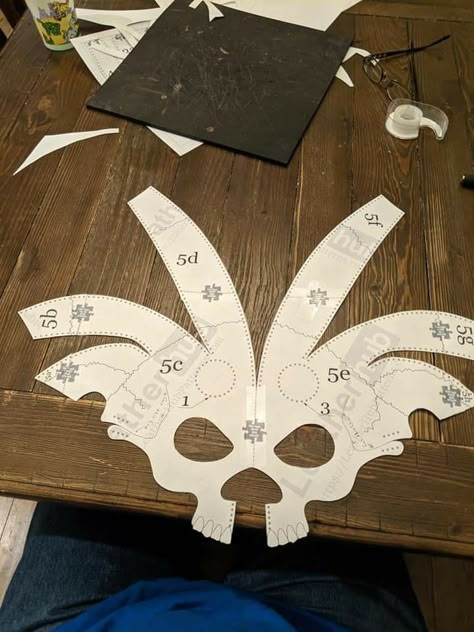 Cardboard Skull Template, Paper Mask Template, Skull Template, Foam Cosplay, Cardboard Costume, Diy Leather Projects, Mask Template, Paper Mask, Skull Mask