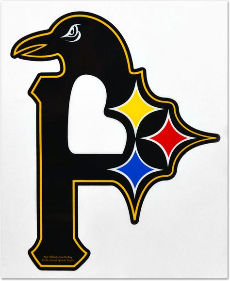 3 in 1 Pittsburgh Logo Decal 6.5" Pittsburgh Tattoo, Pittsburgh Pirates Logo, Pittsburgh Penguins Logo, Steelers Gifts, Football Swag, Pittsburgh Steelers Wallpaper, Pittsburgh Pride, Dallas Cowboys Shirts, Pittsburgh Steelers Logo