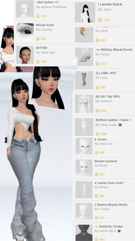 Imvu Avi Ideas Cute, Skin Imvu Feminina, Imvu Avi Ideas Under 4000, Cute Imvu Avatars Ideas, Imvu Grunge Outfits, Imvu Body Ideas, Imvu Bio Ideas, Imvu Clothes Ideas, Imvu Face Ideas