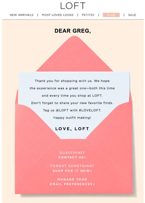 Examples of Post-Purchase Email Marketing — Greg Zakowicz Thank You For Your Purchase Email, Invite Email Design, Thanks For Subscribing Email Design, Check Your Email Graphic, Post Purchase Email Examples, Business Birthday Post, Email Pop Up Design, Reminder Email Design, Post Purchase Email Design