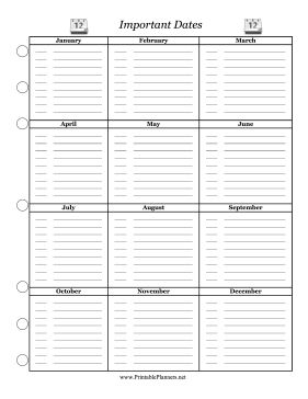 This year-long printable planner provides dates and notes for important events for all 12 months. Free to download and print Monthly To Do List Printable Free, Journal Printables Free, Organization Planner, Pto Ideas, Weekly Planner Free Printable, Planner Vintage, Weekly Planner Free, Planner Tabs, Home Management Binder