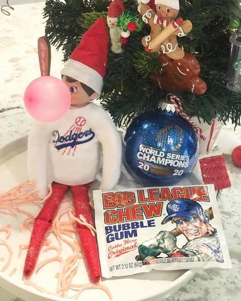 Dodgers | Elf On Shelf | Baseball Elf On The Shelf Softball Elf On The Shelf Ideas, Sports Elf On The Shelf Ideas, Elf On The Shelf Sports Ideas, Elf On Shelf Soccer Ideas, Elf Baseball Ideas, Elf On The Shelf Baseball Ideas, Soccer Elf On The Shelf Ideas, Baseball Elf On The Shelf Ideas, Elf On The Shelf Baseball