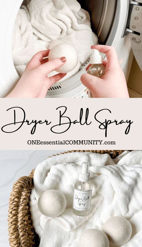 Dryer Ball Spray, Diy Dryer Balls, Scent Recipes, Mowed Lawn, Essential Oils For Laundry, Homemade Cleaning Supplies, Natural Cleaning Recipes, Essential Oil Diffuser Blends Recipes, Essential Oils Cleaning