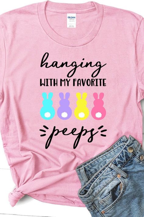 Printable Iron On Vinyl, Hanging With My Peeps, Cricut Scrapbook, Peeps Svg, Funny Easter Bunny, Teacher Shirt Svg, Girls Teacher, Easter Svg Files, Easter Bunny Svg