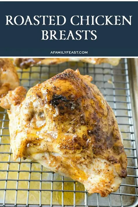 Roasted Chicken Breast Recipes, Baked Split Chicken Breast, Split Breast Chicken Recipes, Baked Bone In Chicken, Roasted Chicken Breasts, Bone In Chicken Breast, Split Chicken, Chicken Breast Oven Recipes, Oven Roasted Chicken Breast