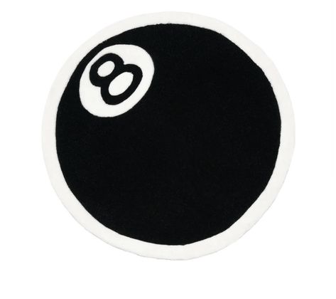 8ball Rug, Rug Room Decor, Stussy Logo, Rug Room, Black And White Logos, Black And White Style, 8 Ball, Foto Ideas Instagram, Billiard Balls