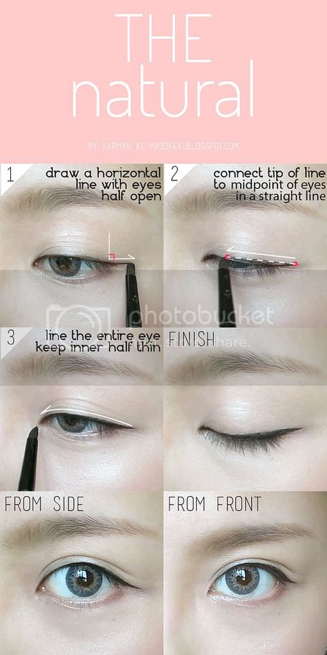 Kdrama Eyeliner, How To Put An Eyeliner, Ways To Wear Eyeliner, Everyday Eyeliner For Hooded Eyes, How To Draw Eyeliner For Beginners, How To Put Eyeliner For Beginners, Simple Eyeliner For Hooded Eyes, How To Do Eyeliner For Beginners, Eyeliner Tutorial For Beginners