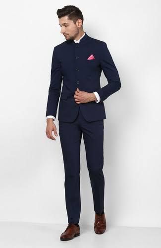 Reception Mens Outfit Indian, Bandgala For Men Navy Blue, Indian Men Suit, Outfit For Reception Indian Men, Shoes For Jodhpuri Suit, Suits For Engagement Men, Bandgala For Men Indian Weddings, Men Traditional Wear Indian Mens Fashion, Men Reception Wear Indian