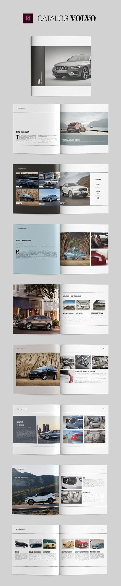 Catalog VOLVO  #POLYGRAPHIC #CATALOG #LAYOUT #MAGAZINE #TEMPLATE #ADOBE INDESIGN #DESIGN #VOLVO #CAR #BROCHURE Sales Kit Design Layout, Car Catalog Design, Car Manual Design, Car Brochure Design, Car Brochure Design Layout, Automotive Catalogue Design, Car Magazine Design, Car Magazine Layout, Cars Magazine