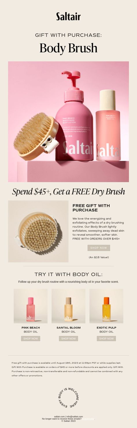 The Best 713 Health & Beauty Email Examples in 2024 | Really Good Emails Email Design Inspiration Creative Ideas, Beauty Email Marketing, Beauty Email Design, Skincare Email Design, Welcome Email Design, Back In Stock Email, Emailer Design, Spa Ceylon, Email Layout